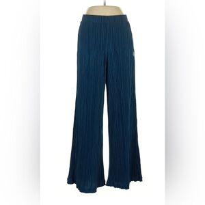Alo High-Waist Micro Plisse Straight Leg Pant - Eclipse Blue
